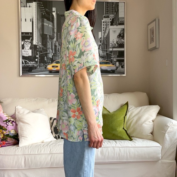 Floral button down short sleeve shirt - Picture 5 of 13